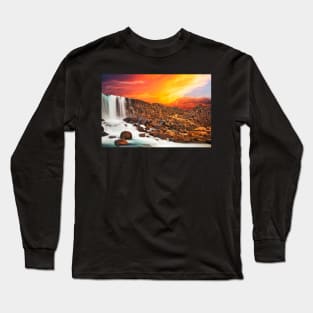 Glowing Axe Falls Long Sleeve T-Shirt